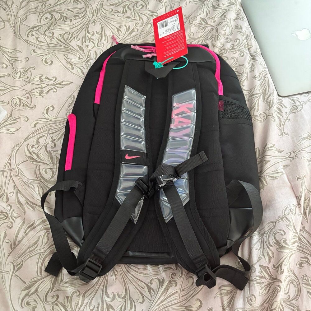 Nike Hoops Elite Pro 32L Basketball Backpack Black Pink Blue NWT - Picture 3 of 5